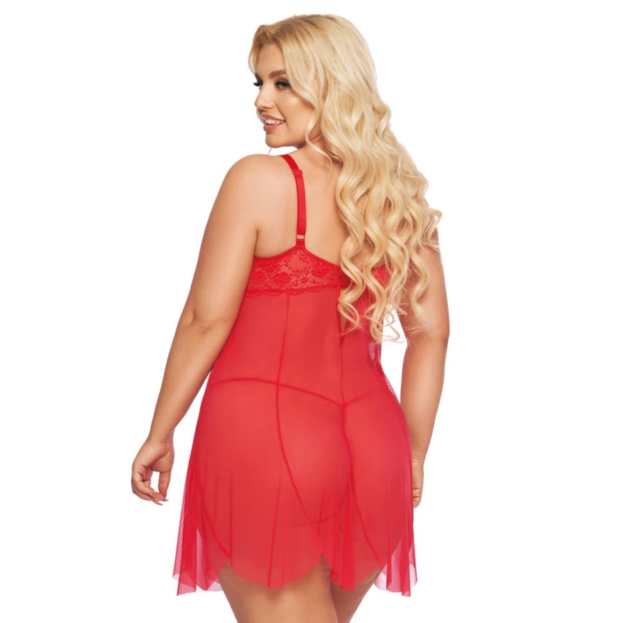 rotes Chemise 1895 von Softline Pluse Size Collection
