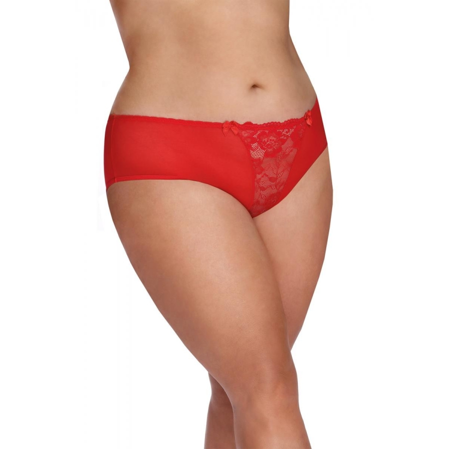 roter Knickers mit Spitze AA052955 von Anais Apparel Plus Size