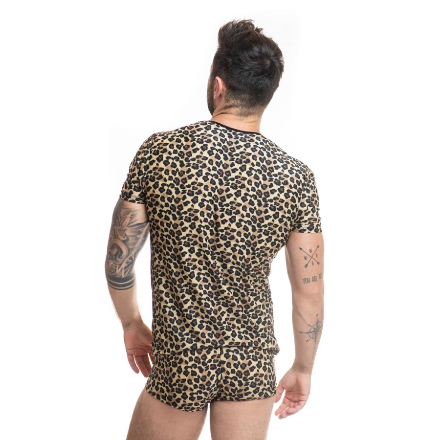 Herren T-Shirt 053556 leopard von Anais for Men