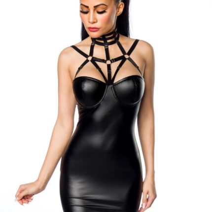 Harness-Wetlook-Minikleid 18265 von Saresia
