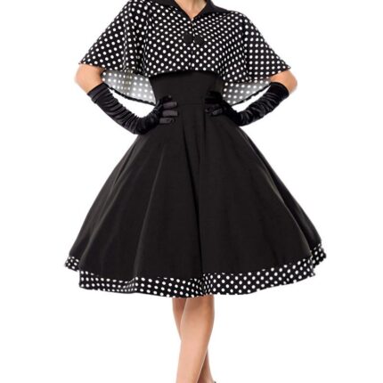 Swing-Kleid mit Cape XS