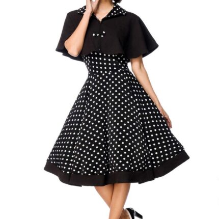 Swing-Kleid mit Cape 3XL