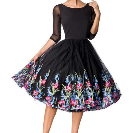 Belsira Premium besticktes Swing-Kleid XL