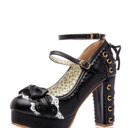 Retro Riemchen Pumps 37