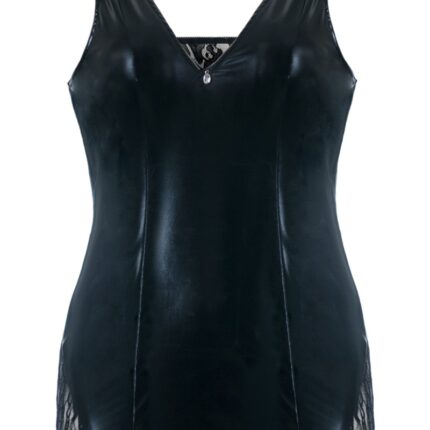 schwarzes Wetlook Chemise SB/1002 42/44 Sexy Base Kollektion by Andalea