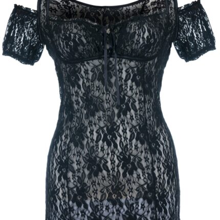 schwarzes Chemise SB/1007 42/44 Sexy Base