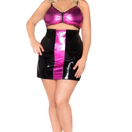 schwarz/lila Chemise SB/1017 38/40 Sexy Base
