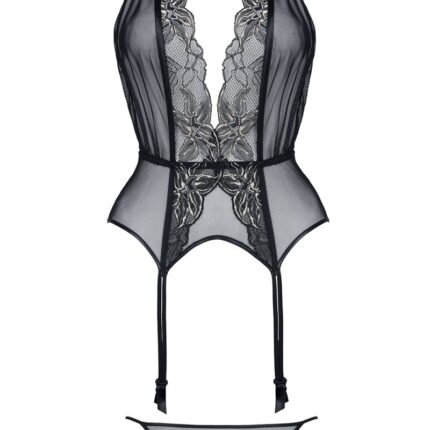 schwarz/goldenes Gorset Penelope - XL