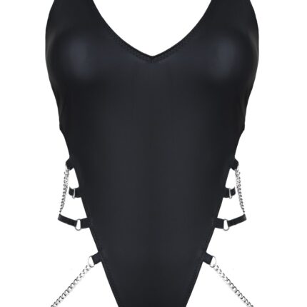 schwarzer Ketten-Body DDLitai001 - S