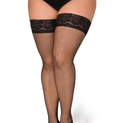 Netz-Strümpfe Christina schwarz 7/8 Legg Story XTra Size