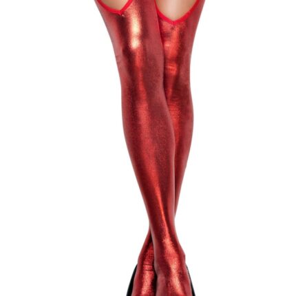 rote Wetlook Strümpfe ST07 von MeSeduce