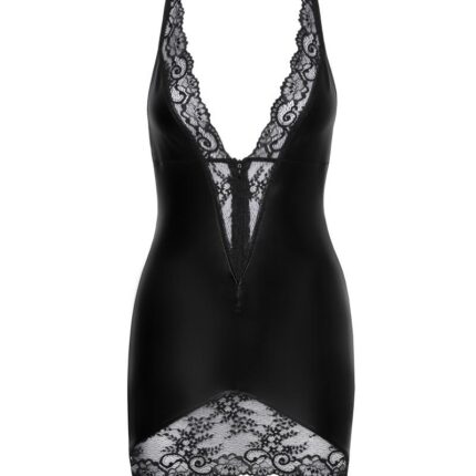 F283 Powerwetlook Minikleid - S