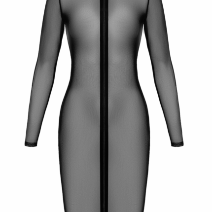 F347 halblanges Kleid aus feinem Netz - S