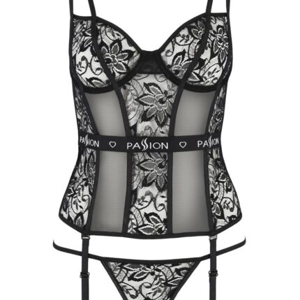 schwarzes Strapshemd PA595648 von Passion Devil Collection