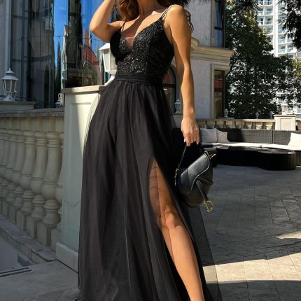 Langes Kleid Model 188220 Bicotone - Größe 34