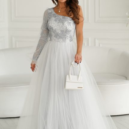 Langes Kleid Model 192638 Bicotone - Größe 34