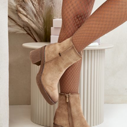 Stiefeletten mit Absatz - Größe 39