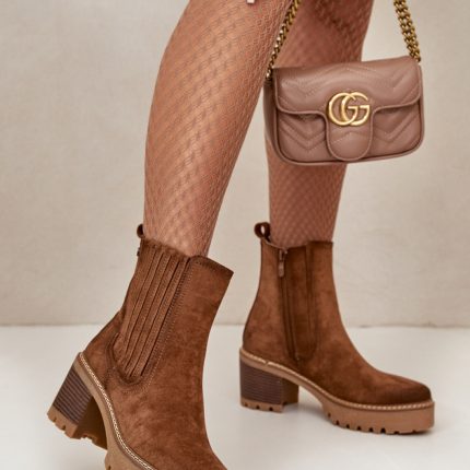 Stiefeletten mit Absatz - Größe 38
