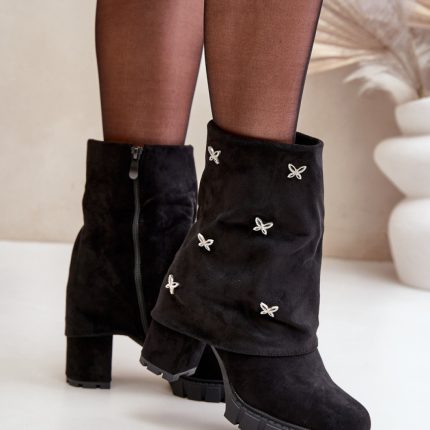 Stiefeletten mit Absatz - Größe 38