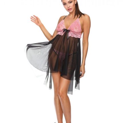 schwarzes Babydoll D-332 - S/M - Größe S