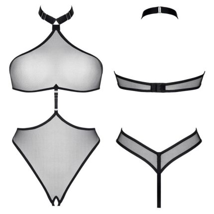 schwarzer Body LXNieve001 - M - Größe M