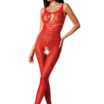 roter ouvert Bodystocking BS078 - S/L - Größe S