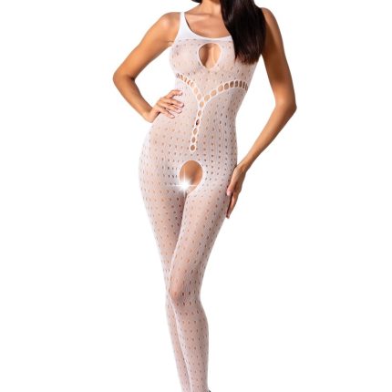 weißer ouvert Bodystocking BS078 von Passion