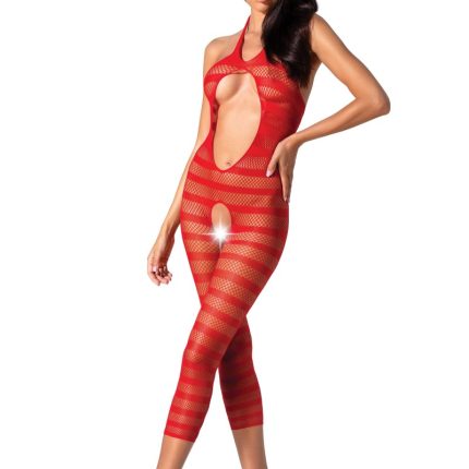 roter ouvert Bodystocking BS081 - S/L - Größe S