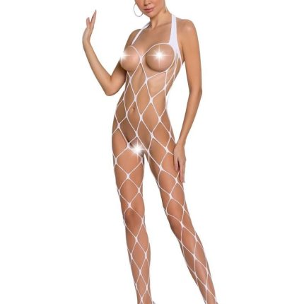 weißer ouvert Bodystocking BS091 von Passion