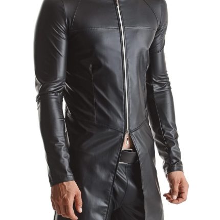 Herren Mantel RMMario001 schwarz von Regnes Fetish Planet