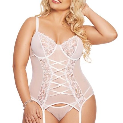 weißes Strapshemd 1894 von Softline Pluse Size Collection