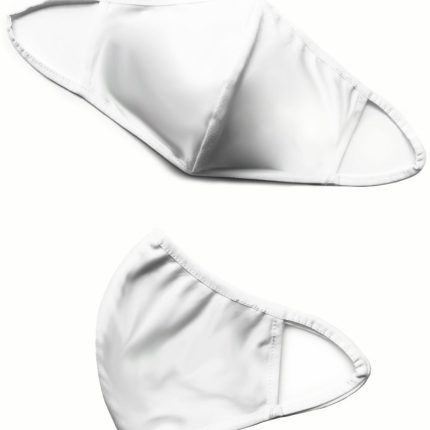 Baumwollmaske 2-lagig Ohrenträger Cup Form weiß - STANDARD 100 by OEKO-TEX - Größe 100