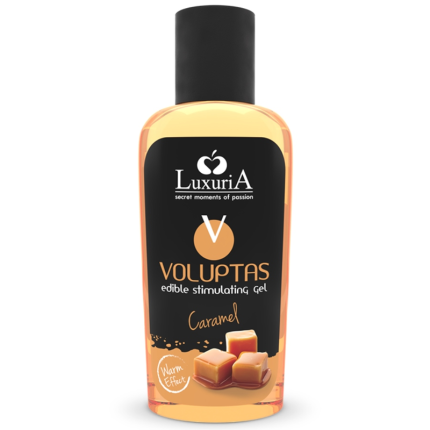 Voluptas Essbares Massagegel mit wärmendem Effekt Karamell - Größe ML