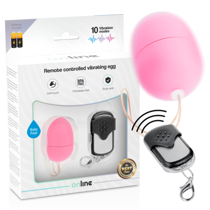 ONLINE - FERNBEDIENUNG VIBRIERENDES EI S ROSA - Größe S