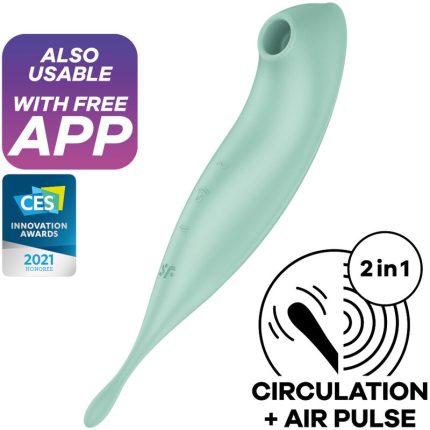 Twirling Pro+ Air Pulse Stimulator und Vibrator App Grün