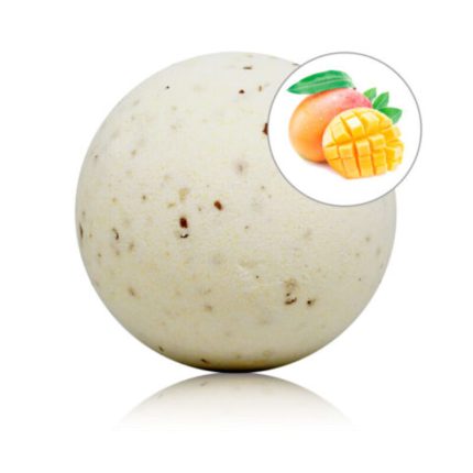 Badebombe mit Mango-Duft und Rosenblüten