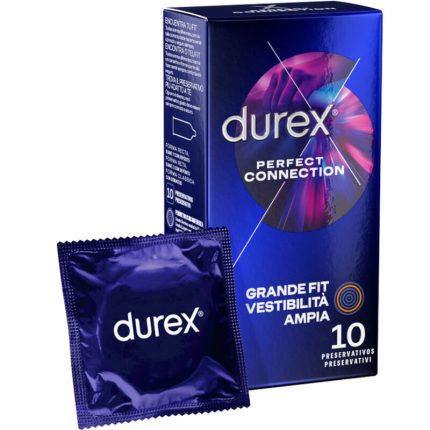 DUREX - PERFECT CONNECTION SILIKON EXTRA SCHMIERUNG 10 EINHEITEN - Größe 10
