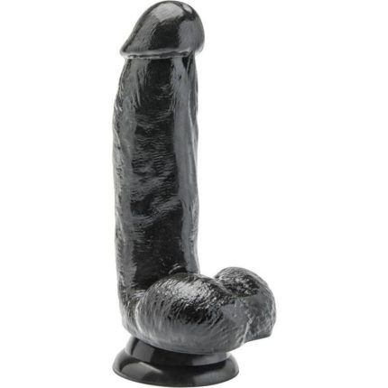 Dildo 12 cm mit Kugeln schwarz - Größe 12