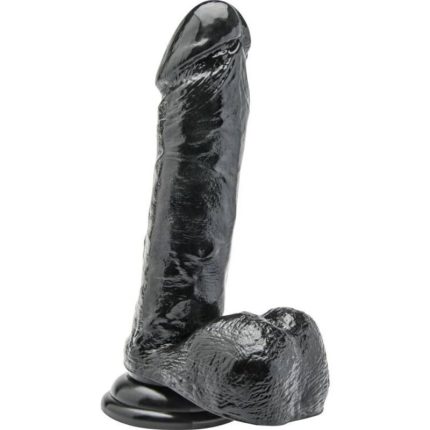 GET REAL - DILDO 18 CM MIT SCHWARZEN EIEREN - Größe 18
