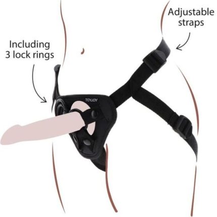 Strap-On-Gurt Schwarz