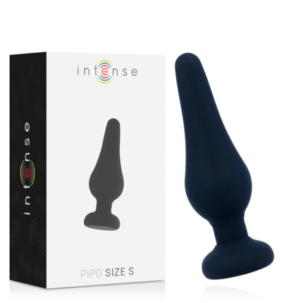 INTENSE - ANALPLUG PIPO S SCHWARZES SILIKON 9,8 CM - Größe S