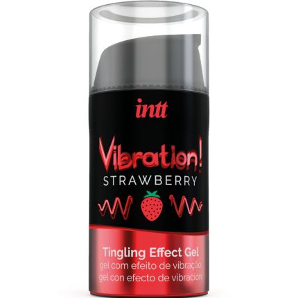 INTT - KRAFTVOLLES INTIMSTIMULIERENDES FLÜSSIGES VIBRATIONSGEL ERDBEERE 15 ML - Größe ML