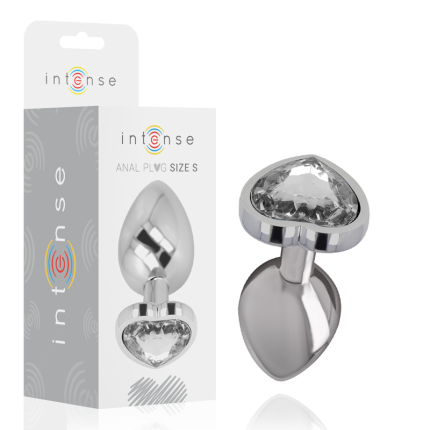 INTENSE - WHITE HEART ALUMINIUM METALL ANAL PLUG GRÖSSE S - Größe S