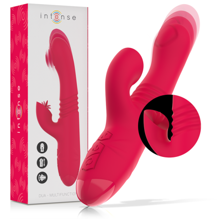 Multifunktions Vibrator wiederaufladbar mit roter Zunge