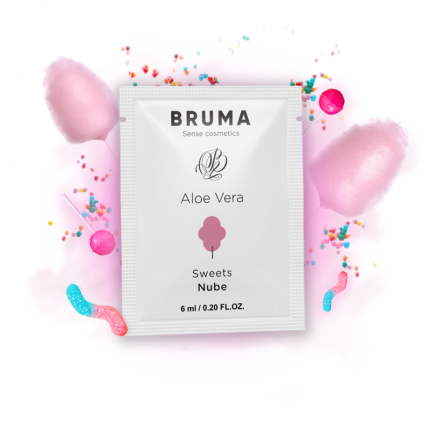 BRUMA - ALOE VERA GLEITGEL ZUCKERWATTE GESCHMACK 6 ML - Größe ML
