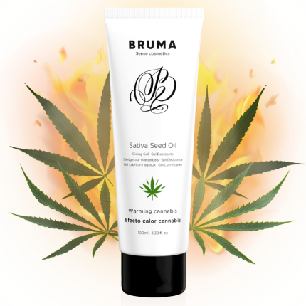 Sativa Samenöl Gleitgel mit wärmendem Cannabisgeschmack 100 ml - Größe L