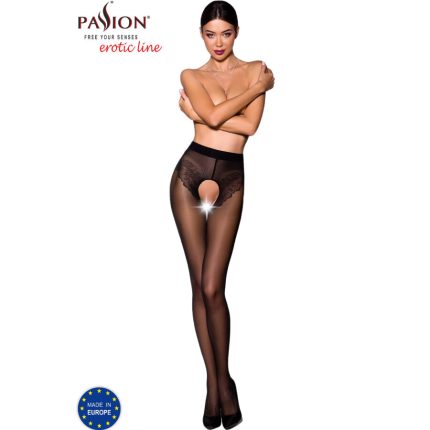 PASSION - TIOPEN 006 SCHWARZE STRUMPFHOSE 3/4 30 DEN - Größe 006