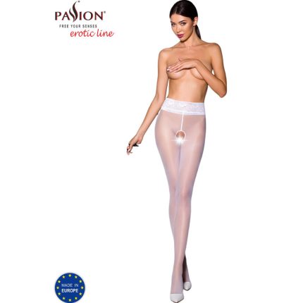 PASSION - TIOPEN 008 WEISSE STRUMPFHOSE 1/2 30 DEN - Größe 008