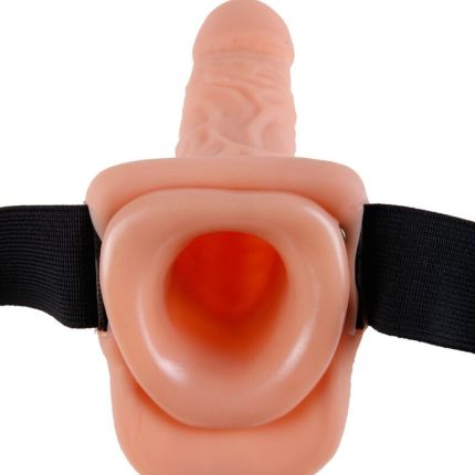 FETISH FANTASY SERIES - VERSTELLBARES GURT MIT FERNBEDIENUNG, REALISTISCHER PENIS MIT HODEN 17,8 CM - Größe 17
