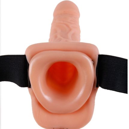 FETISH FANTASY SERIES - VERSTELLBARES GURT MIT FERNBEDIENUNG, REALISTISCHER PENIS MIT HODEN 23 CM - Größe 23